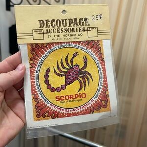 Vintage Scorpio Decoupage Accessories